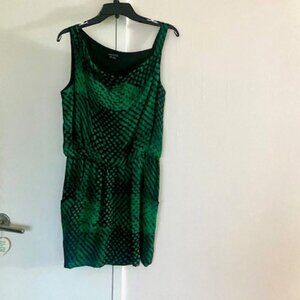 Theory dress, green & black, size 6